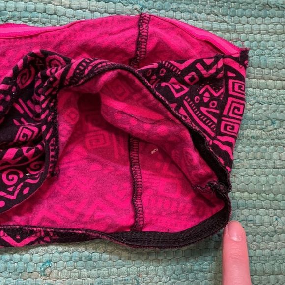 Decree pink Bandeau top, small, abstract / tribal - Picture 8 of 12